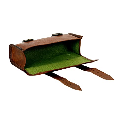 cuero حقيبة أدوات دراجة نارية جلدية حقيقية مع مقبض، حقيبة سفر ملحقات الدراجة، حقيبة صغيرة للدراجة النارية، فكرة هدية عيد الميلاد ورأس السنة الجديدة - Image 4