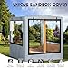 GEHENG Sandbox Cover 48x48x52 Kid Sand Box Covers Waterproof UV Resistant with Rollable Transparent Windows Ideal for Backyard Wooden Sandbox WindproofDustproof PetProof Grey Only Cover - Image 3