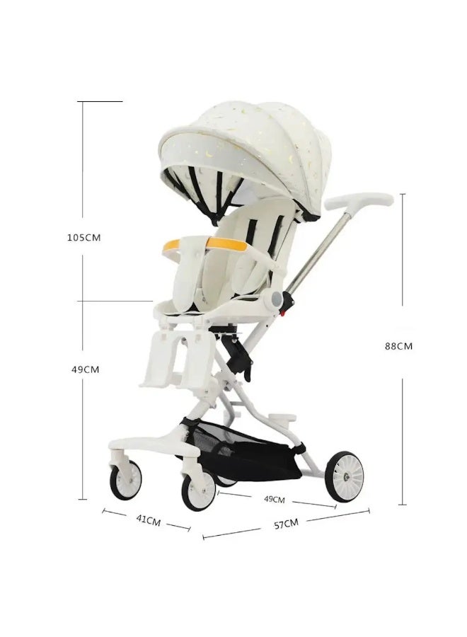 3-in-1 Versatile Baby Stroller, High Chair, and Walker – Lightweight, One-Hand Fold, Multi-Recline Seat, and Reversible Handle - Image 3