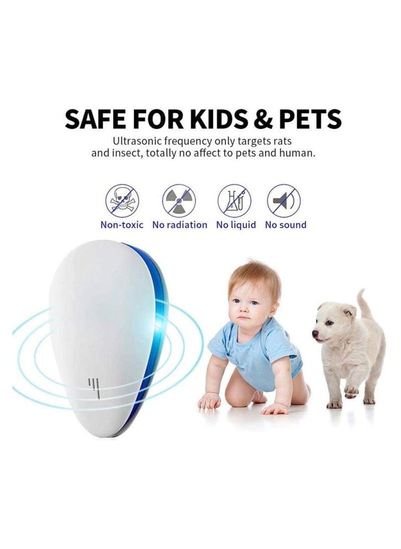 SYOSI 2Pcs Ultrasonic Pest Repeller Electronic Pest Repellent Plug in for Indoor Defende Drive Fleas Mosquitos Bed Bugs Cockroach Rats Rodents Mice Insect Ants Spiders Away  - Image 2