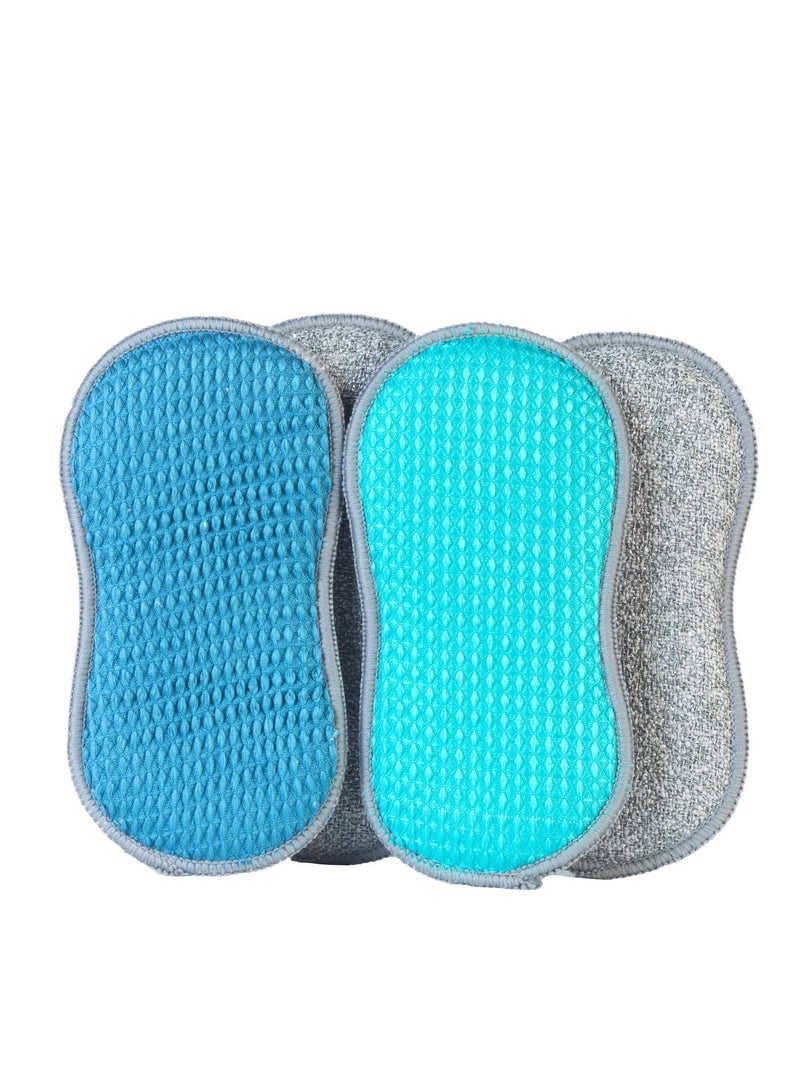 BELDRAY Antibac Clean & Fresh Cleaning Pads :  Antibacterial Microfiber Cloths for Home and Kitchen, Reusable Cleaning Wipes for Hygienic Surfaces - pack of 4 - Image 1