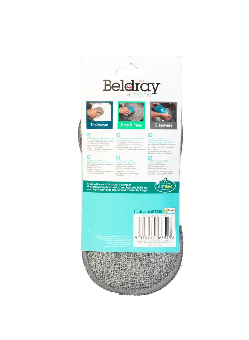BELDRAY Antibac Clean & Fresh Cleaning Pads :  Antibacterial Microfiber Cloths for Home and Kitchen, Reusable Cleaning Wipes for Hygienic Surfaces - pack of 4 - Image 5