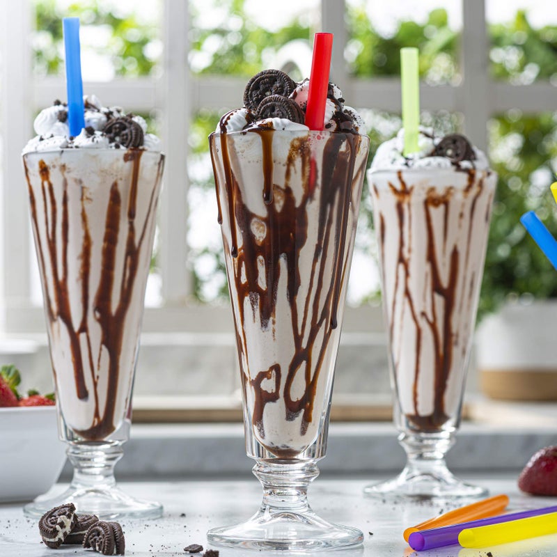 Comfy Package [200 Count]10 mm Jumbo Smoothie Straws  8.5"" High Plastic Boba Straws  Milkshake Straws - Assorted Colors - Image 4