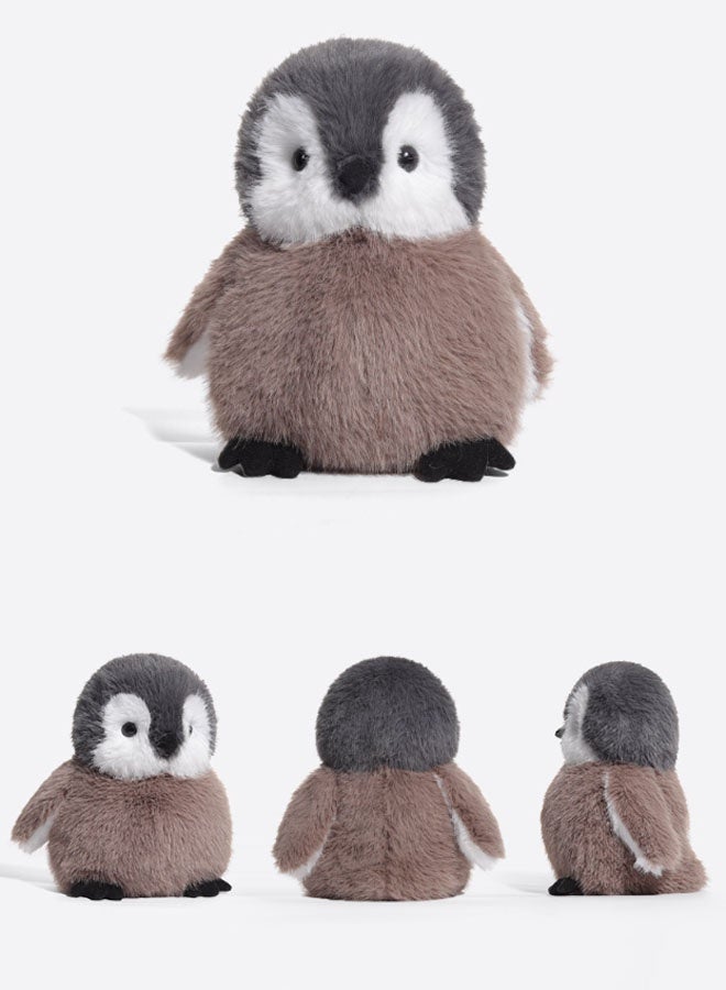 Hanayo دميّة بطريق محشوة دميّة بطريق واقعية لطيفة دميّة حيوانية رقيقة لطيفة للديكور المنزلي هدية عيد ميلاد (بني، 20 سم) - Image 2