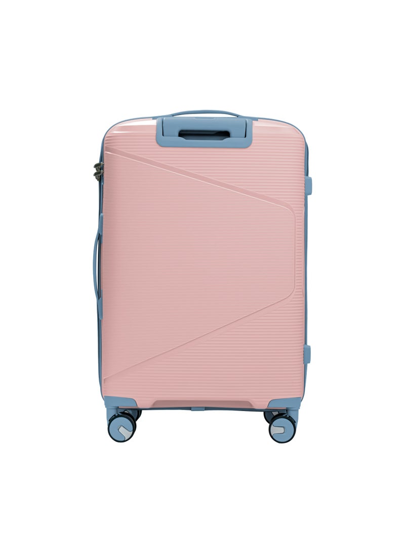 السياحية البريطانية Polypropylene Spinner Check In Large Luggage Trolley 28 Inch Pink عربة أمتعة كبيرة الحجم مصنوعة من مادة البولي بروبيلين مقاس 28 بوصة باللون الوردي - Image 2