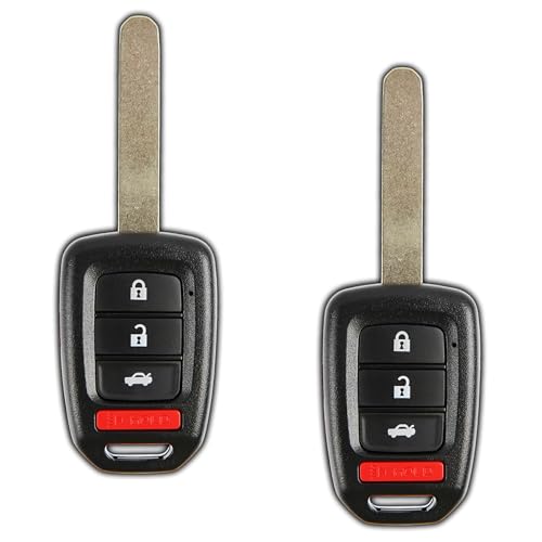 KeylessOption Key Fob Replacement for 2016 2017 2018 2019 2020 Honda Accord Civic Keyless Entry Remote, 4-Button MLBHLIK6-1TA (Pack of 2) - Image 1