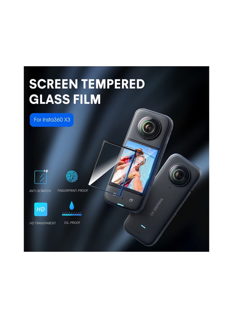 Captaintech Insta360 X3 Curved Screen Protector, Flexible TPU Curved Film (4-Pack) - Image 2