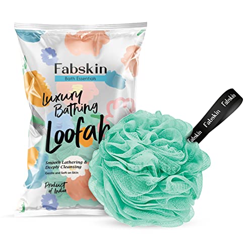 FABSKIN Loofah for Bathing | Bath Shower Loofah Sponge Scrubber Exfoliator for Women and Men | Bathing Sponge | Body Wash Scrub for Bathing | Bath Scrubber For Body (GREEN) - Image 1