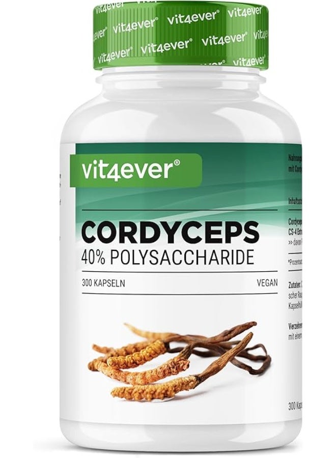 Vit4ever Cordyceps Mushroom – 650 mg – Supports Energy, Stamina & Immune Health – 300 Capsules – Made in Germany - Image 1
