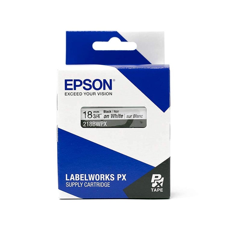 LABELWORKS Epson Labelworks 218Bwpx Pet Tape Cartridge - Black On White Industrial Label Maker Tape - 3/4"" (18Mm) Wide 30 Ft - Image 5