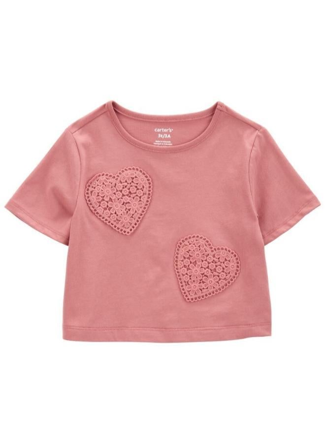 carter's Toddler Cropped Crew Neck T-Shirt - Image 1