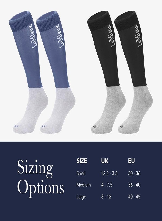LeMieux Competition Socks (Twin Pack) - Burgundy, Medium - Image 2