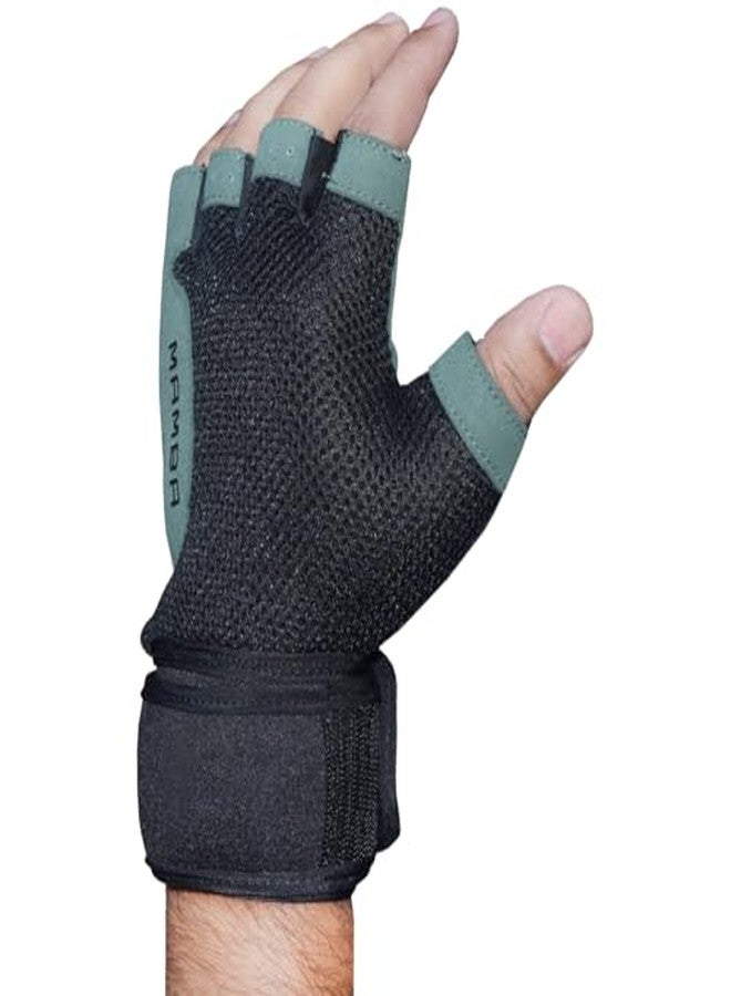 BABBLER Mamba BG-224 Large PU/Suede Weightlifting Gym Gloves for Men & Women - Image 5