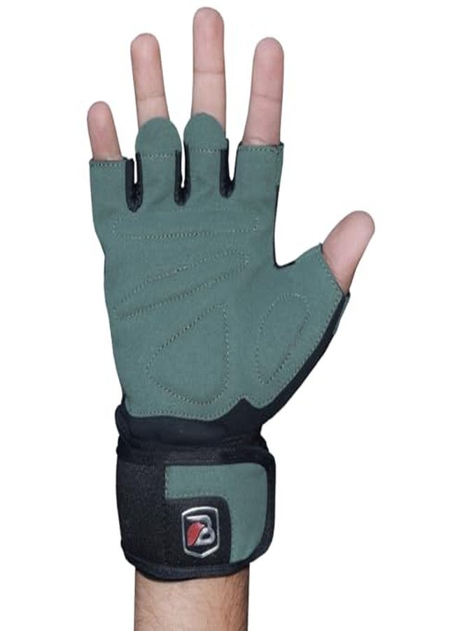 BABBLER Mamba BG-224 Large PU/Suede Weightlifting Gym Gloves for Men & Women - Image 4