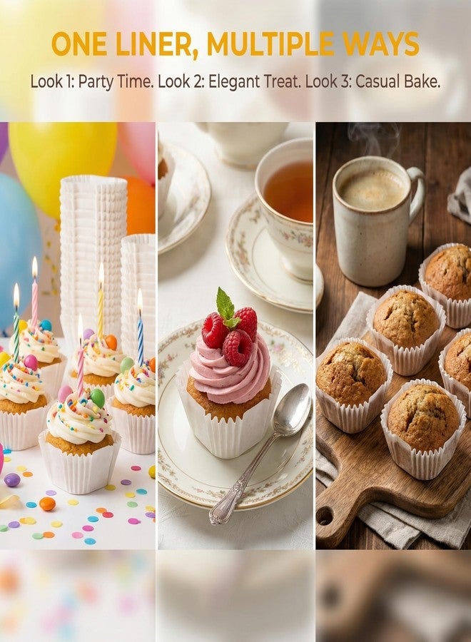 WRINGKIT 2000 Count Mini Cupcake Liners, Square White Paper Baking Cups, Disposable Brownie Muffin Liners No Smell, Small Cupcake Papers Wrappers for Wedding, Party, Bridal, Birthday - Image 4
