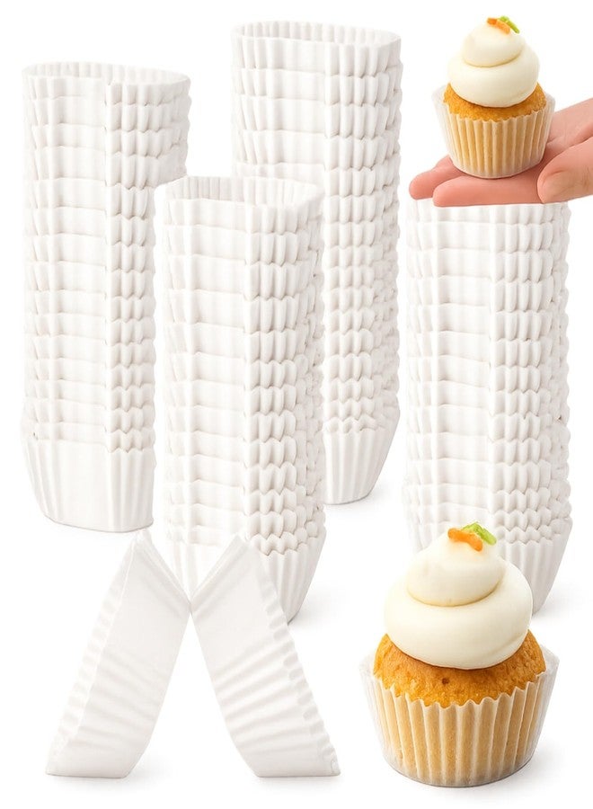 WRINGKIT 2000 Count Mini Cupcake Liners, Square White Paper Baking Cups, Disposable Brownie Muffin Liners No Smell, Small Cupcake Papers Wrappers for Wedding, Party, Bridal, Birthday - Image 1