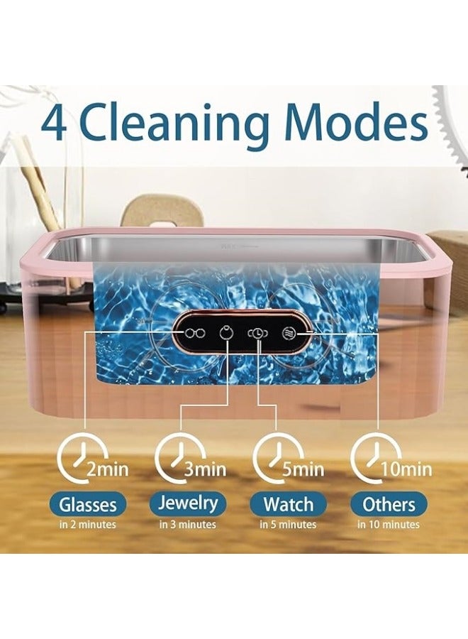 Generic Ultrasonic Cleaning Device 400 ml Stainless Steel 45 KHz Automatic Ultrasonic Cleaner Professional Ultrasonic Bath for Cleaning Glasses Earrings Watches Jewellery Rings - Image 3