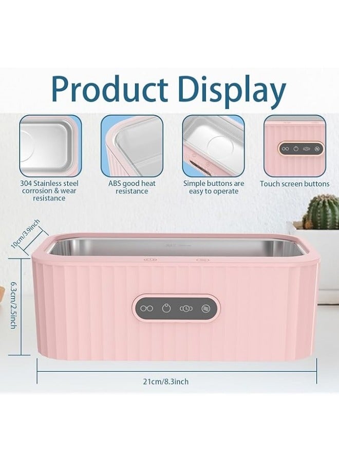 Generic Ultrasonic Cleaning Device 400 ml Stainless Steel 45 KHz Automatic Ultrasonic Cleaner Professional Ultrasonic Bath for Cleaning Glasses Earrings Watches Jewellery Rings - Image 2
