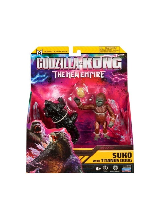Playmates Godzilla x Kong Basic Fig. 3.5" - Suko w/Titanus Doug 