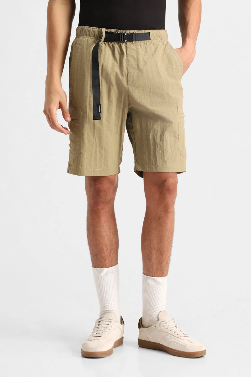 SNITCH Crushed 100% Nylon Cargo Shorts