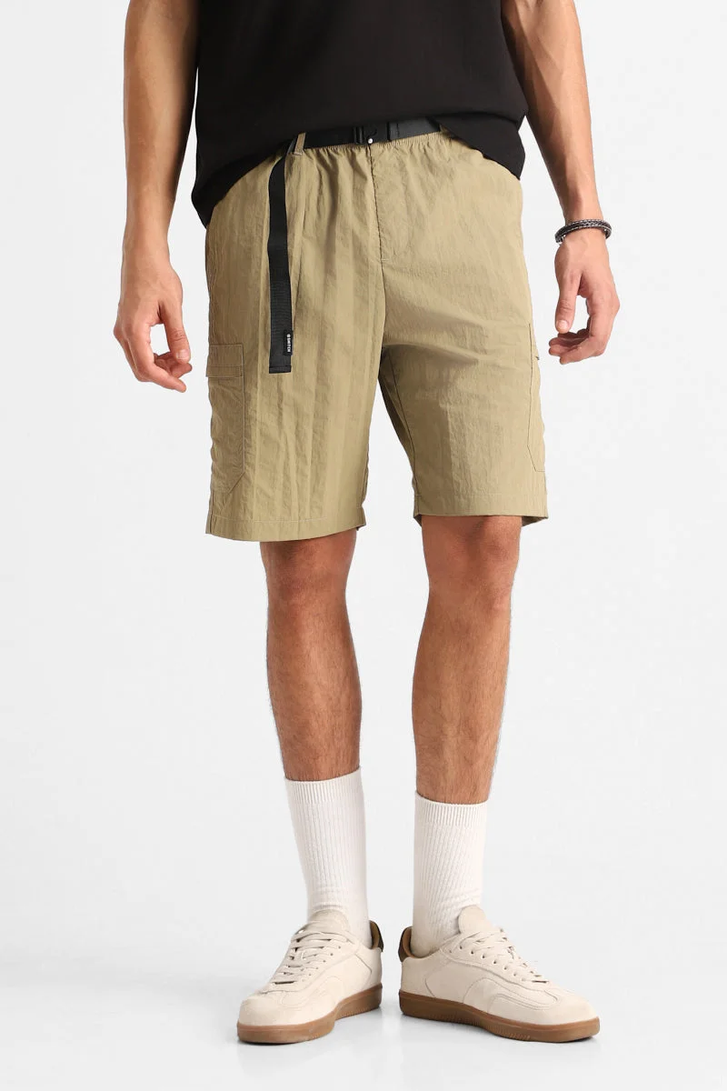 SNITCH Crushed 100% Nylon Cargo Shorts