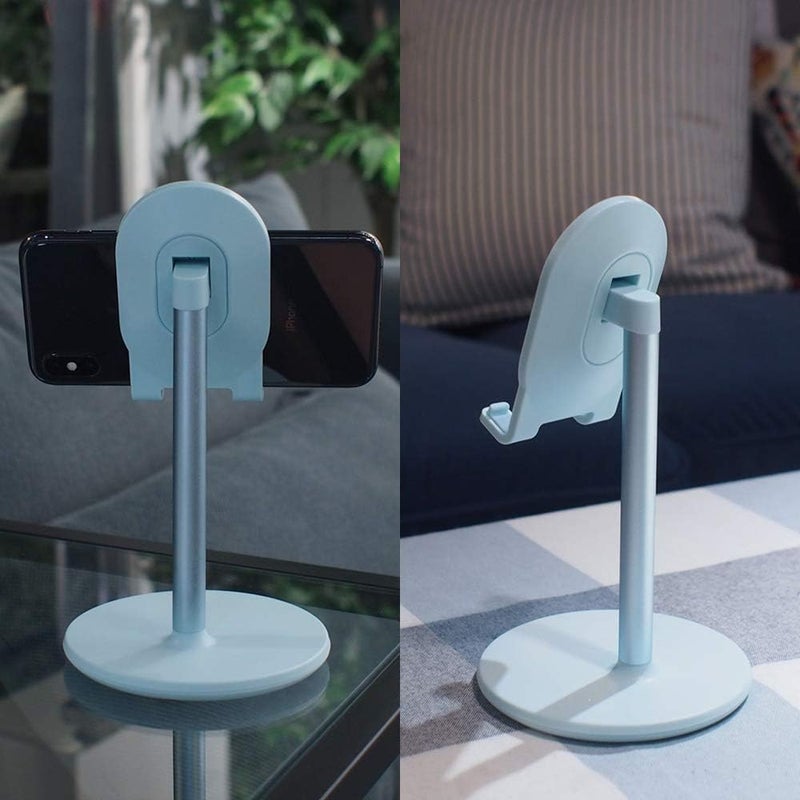 Bright Stone Phone Stand for Desk, Adjustable Cell Phone Holder for Desk, Compatible with 4"-12.9" Phones/Tablet/iPhone/iPad/Switch (Blue) - Image 2