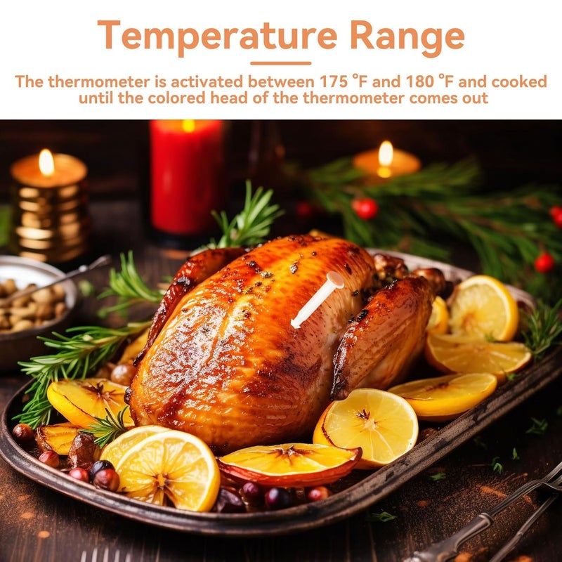 klarako 20pcs Turkey Timer, Pop Up Cooking Thermometer for Oven Cooking Poultry Turkey Chicken Meat Beef - Image 3