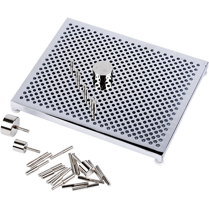 Artistic Wire Deluxe Jig Kit - 5x4 Inch Aluminum Wire Bender Jig with 30 Adjustable Pegs, 6 Patterns Included, Perfect Jewelry Making Tools for Wire Wrapping Kit and Craft Creation - Image 1