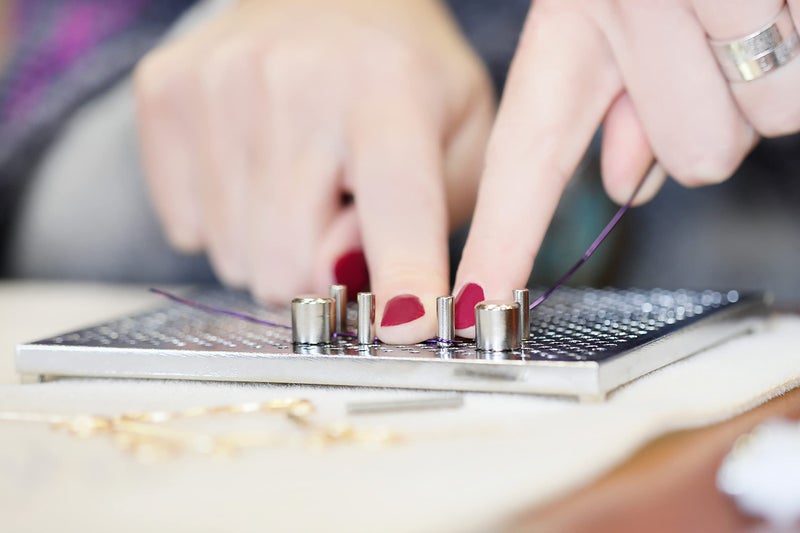 Artistic Wire Deluxe Jig Kit - 5x4 Inch Aluminum Wire Bender Jig with 30 Adjustable Pegs, 6 Patterns Included, Perfect Jewelry Making Tools for Wire Wrapping Kit and Craft Creation - Image 3