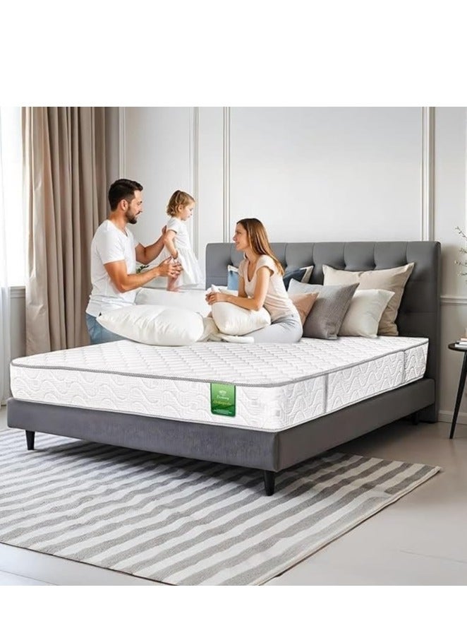 EASELIVING مرتبة أورثوبيديك بحجم كوين - مرتبة متوسطة الصلابة بسُمك 24 سم مع قماش قابل للتهوية | مرتبة أورثو بنيل قابلة للعكس مع تخفيف الضغط لجميع أوضاع النوم | ضمان 3 سنوات (160 × 200 سم) - Image 1