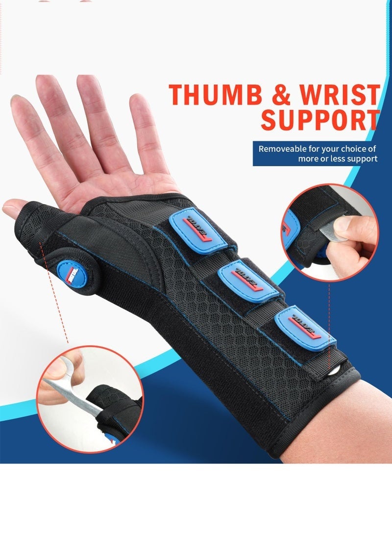 Bukela 2 Packs Carpal Tunnel Wrist Brace Night Support Wrist Brace with Thumb Spica Splint for Dequervains Tendonitis, Carpal Tunnel, Tendonitis, Arthritis-Thumb Brace for Pain Relief-Thumb Support for Left And Right-Medium - Image 2