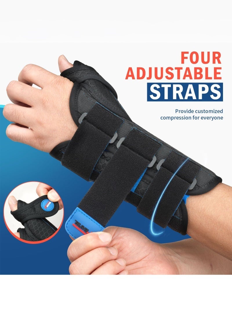 Bukela 2 Packs Carpal Tunnel Wrist Brace Night Support Wrist Brace with Thumb Spica Splint for Dequervains Tendonitis, Carpal Tunnel, Tendonitis, Arthritis-Thumb Brace for Pain Relief-Thumb Support for Left And Right-Medium - Image 5
