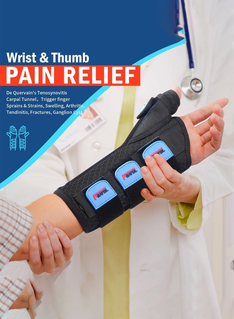 Bukela 2 Packs Carpal Tunnel Wrist Brace Night Support Wrist Brace with Thumb Spica Splint for Dequervains Tendonitis, Carpal Tunnel, Tendonitis, Arthritis-Thumb Brace for Pain Relief-Thumb Support for Left And Right-Medium - Image 3