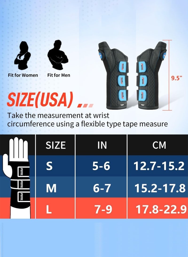 Bukela 2 Packs Carpal Tunnel Wrist Brace Night Support Wrist Brace with Thumb Spica Splint for Dequervains Tendonitis, Carpal Tunnel, Tendonitis, Arthritis-Thumb Brace for Pain Relief-Thumb Support for Left And Right-Medium - Image 4