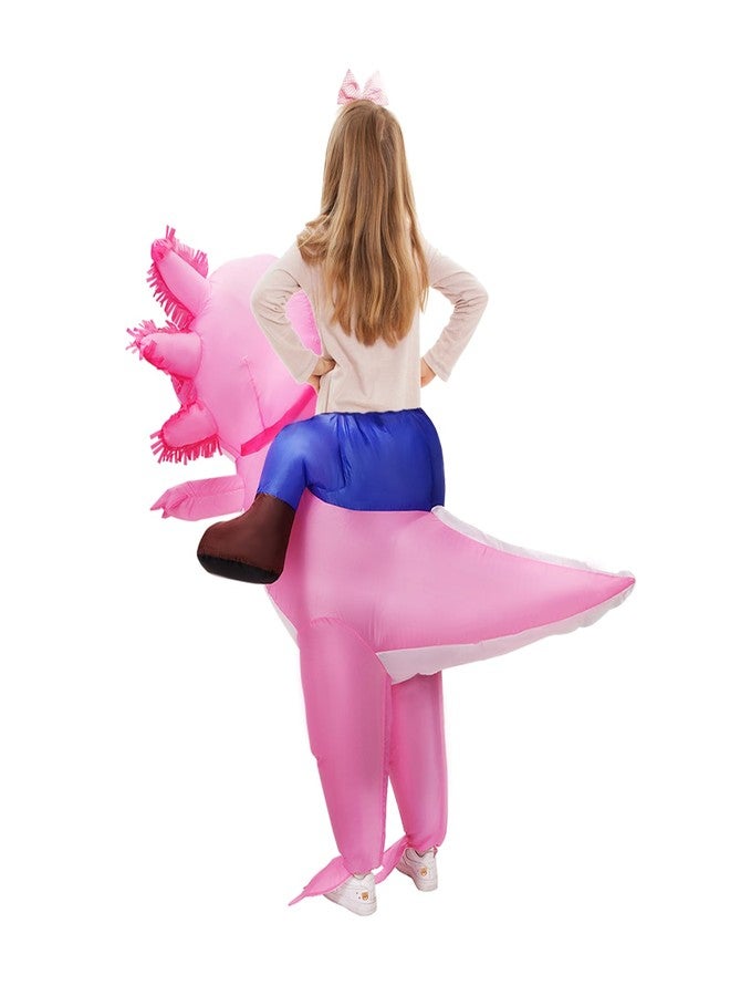 Stegosaurus Inflatable Axolotl Costume for Kids Halloween Costumes Kid Blow Up Costume Ride on Axolotl Costumes for Girls Boys Cosplay Party - Image 2