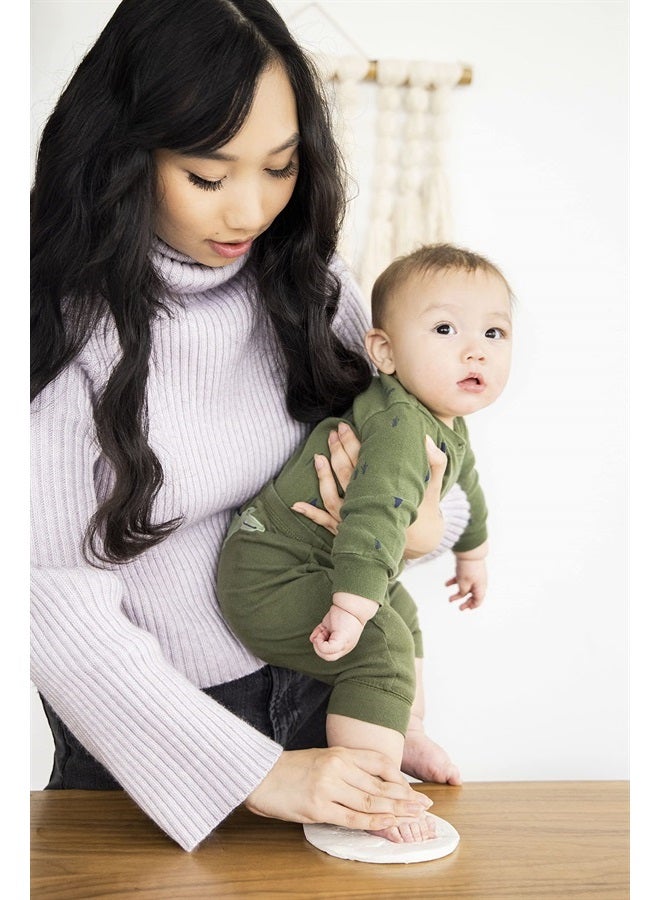 pearhead Babyprints Baby's First Handprint or Footprint Ornament Kit, Easy No-Bake DIY Clay Impression, Christmas Baby Gift, Classic Baby Holiday Keepsake