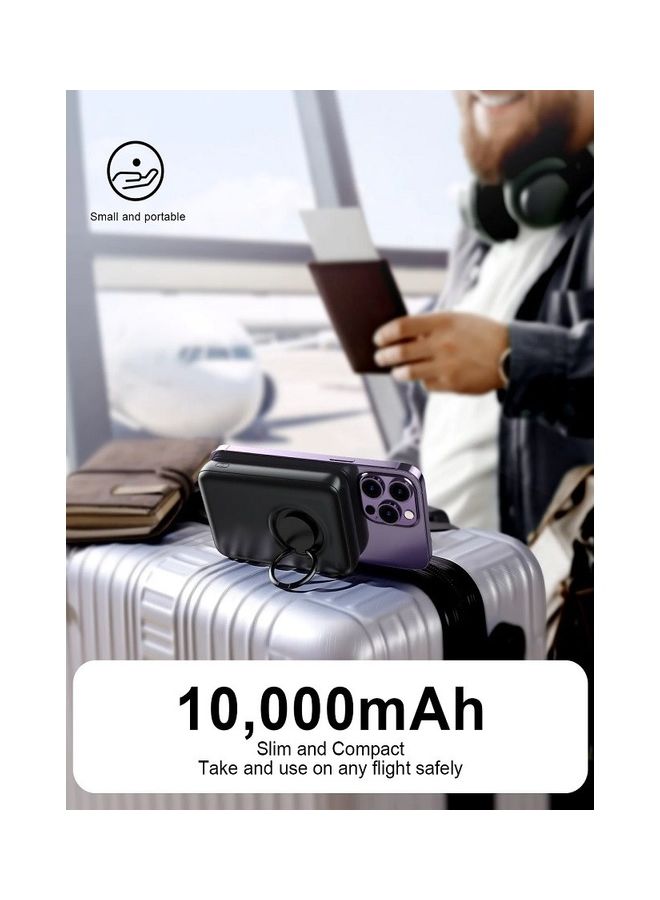 جوي روم JR-W050 20 واط PD3.0 شحن سريع قوة البنك شاحن لاسلكي مغناطيسي بطارية خارجية مع حامل حلقي مسنده - Image 5