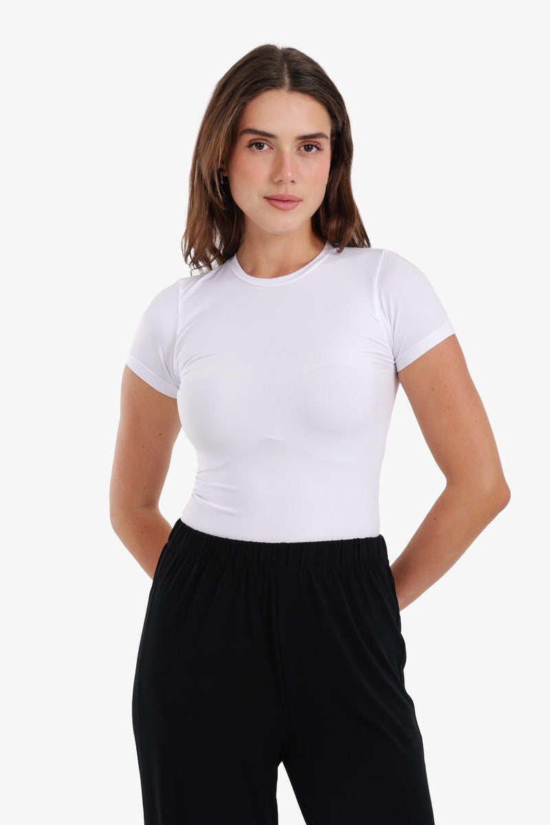 Carina Round Neck Basic Top - Image 1