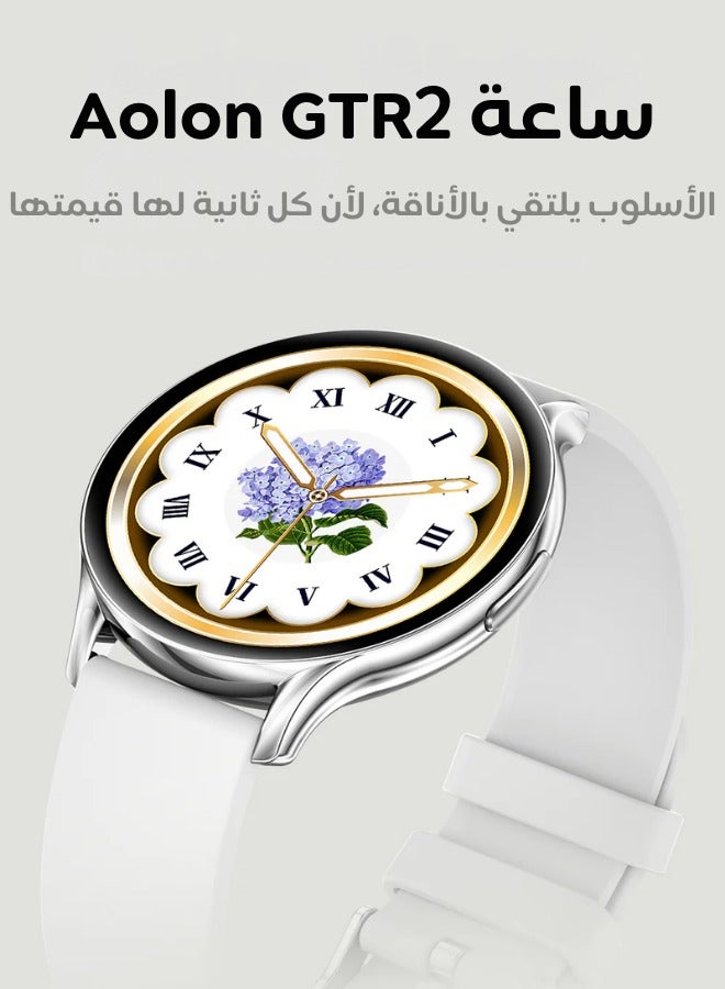 AOLON GTR2 AMOLED Always-on Display Bluetooth Talking Smartwatch White - Image 5