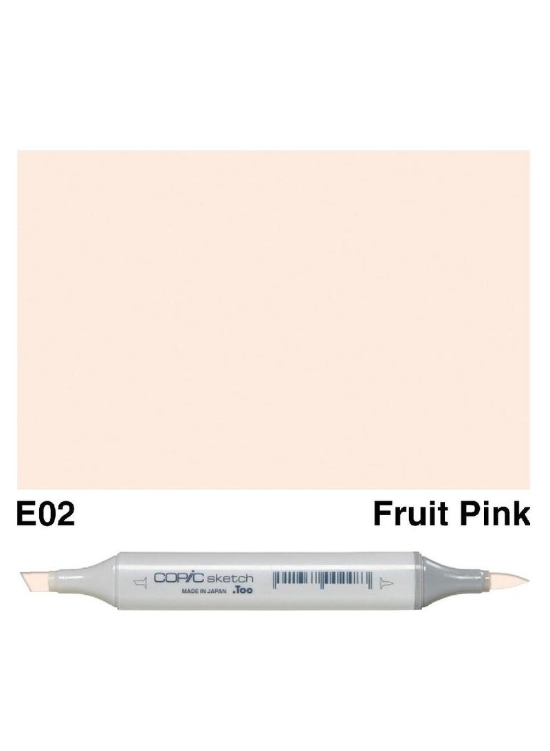 Sketch E-02 Graphic Art Marker Fruit Pink Twin Tip