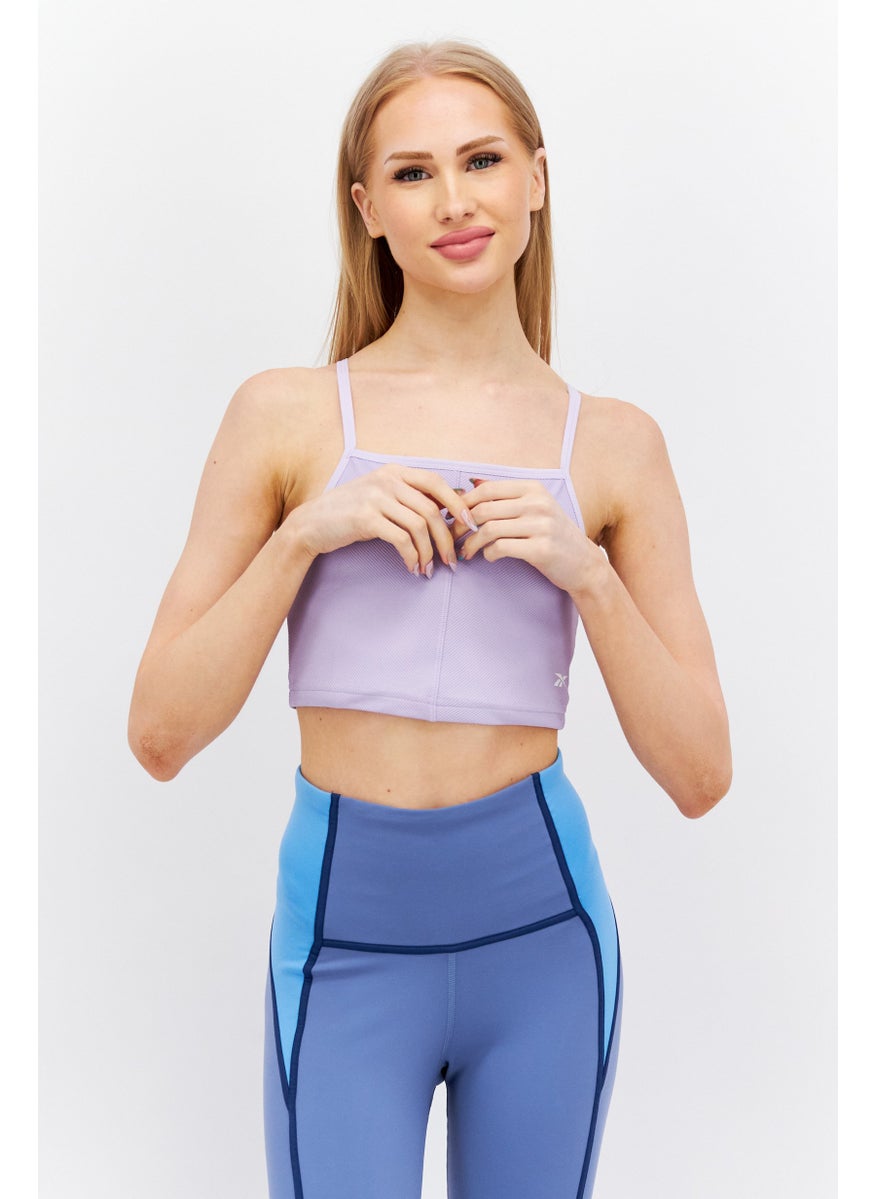 Reebok Women Sportswear Fit Sleeveless Training Bralette, Lavender  - Image 1