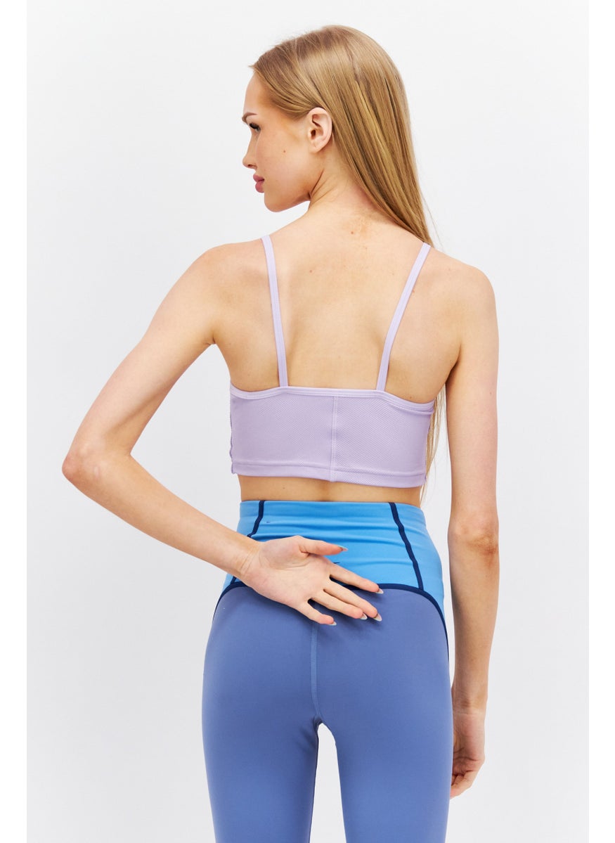 Reebok Women Sportswear Fit Sleeveless Training Bralette, Lavender  - Image 4