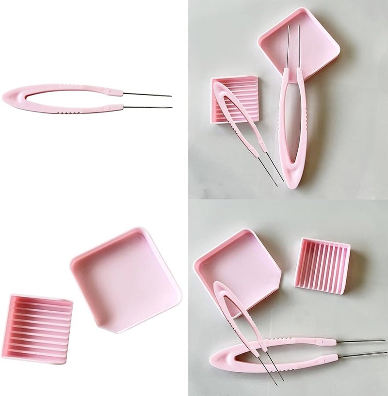 منظم الخرز أداة مساعدة لصنع المجوهرات الحرف الفنية مشاريع مصغرة إبرة الفول اللون - Image 3