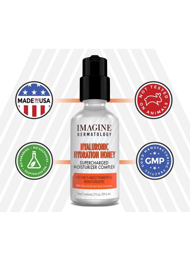 Imagine Dermatology - Hyaluronic Hydration Honey Concentrated Hyaluronic Acid Serum With Super Charged Moisturizers Natural Moisturizing Factors Amino Acid Complex 2 Fl Oz 59.4 Ml (2 Fl Oz) - Image 1