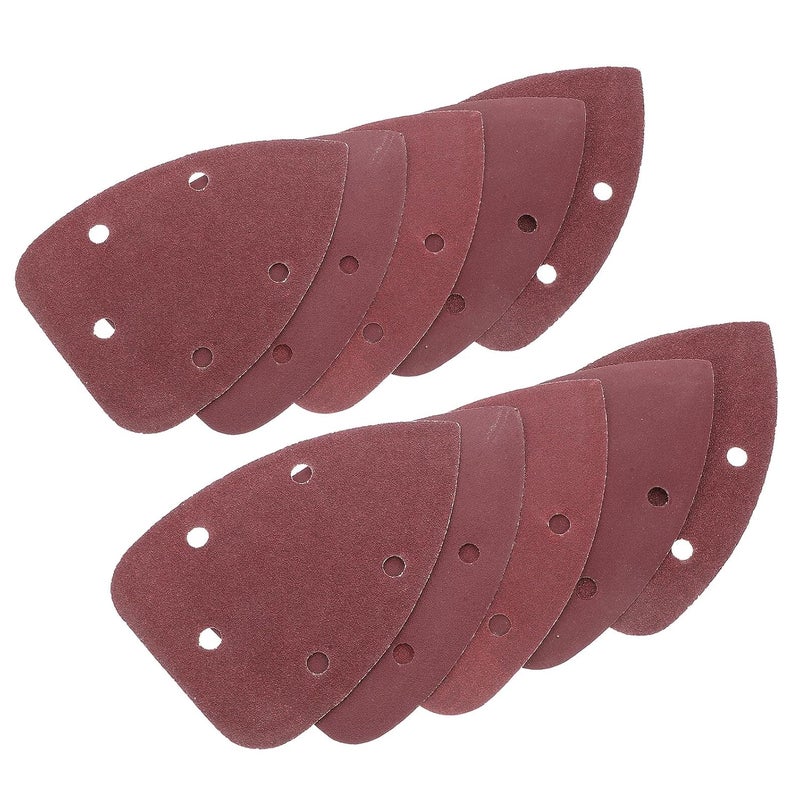 جارنيك 50pcs Assorted Grit Sandpaper Sheets for Mouse Sander, 5-Hole Hook and Loop Detail Sanding Pads Set for Hobby, Wood, Clay, and Precision Finishing (60# 80# 120# 180# 240#) - Image 1