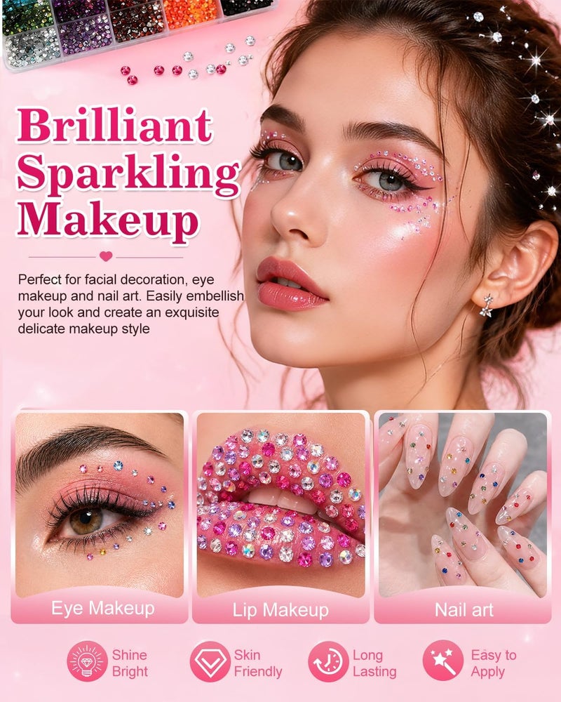 Skiennix Bedazzling Kit with Rhinestones and Tools, 32,000 PCS 40 Colors 3mm Resin Flatback Gems for Jelly Rhinestones with B7000 Glue,Bedazzler Kit for DIY Crafting, Book, Shoes, Nail Art - Image 5