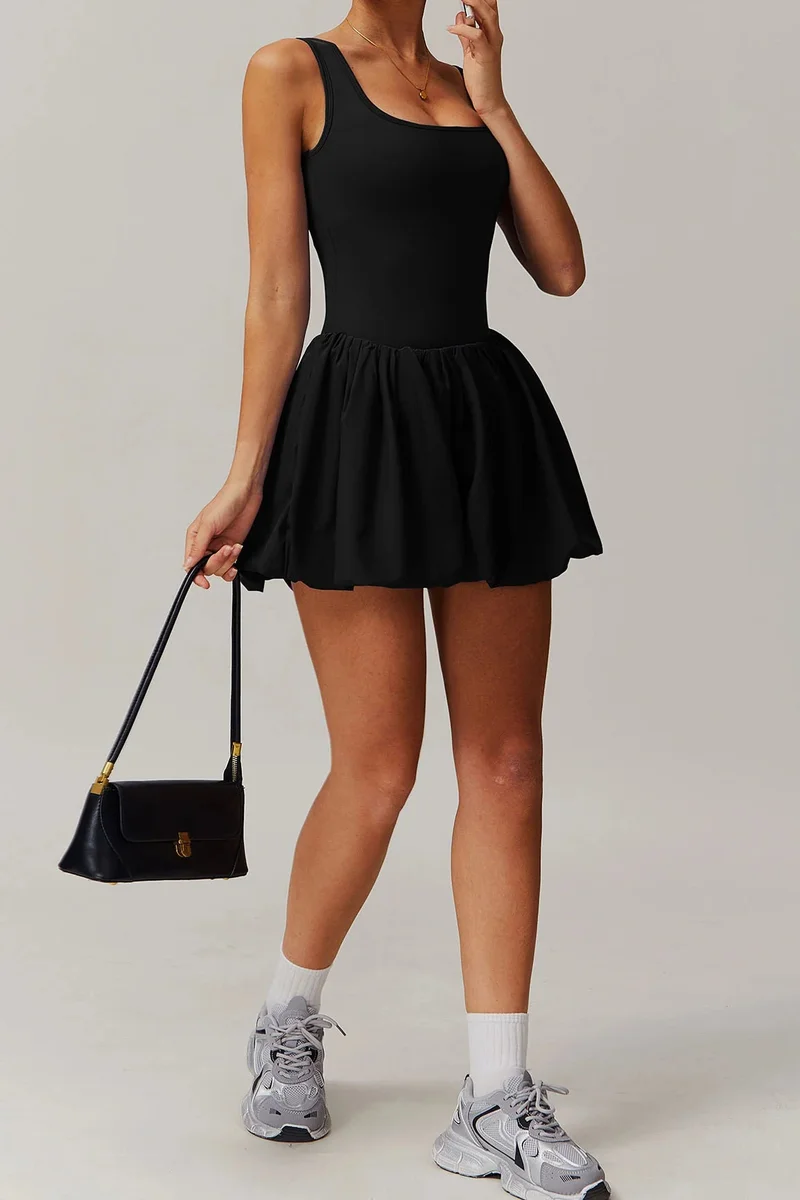 SVL SVL Bubble Belle Dress with Inner Shorts Black