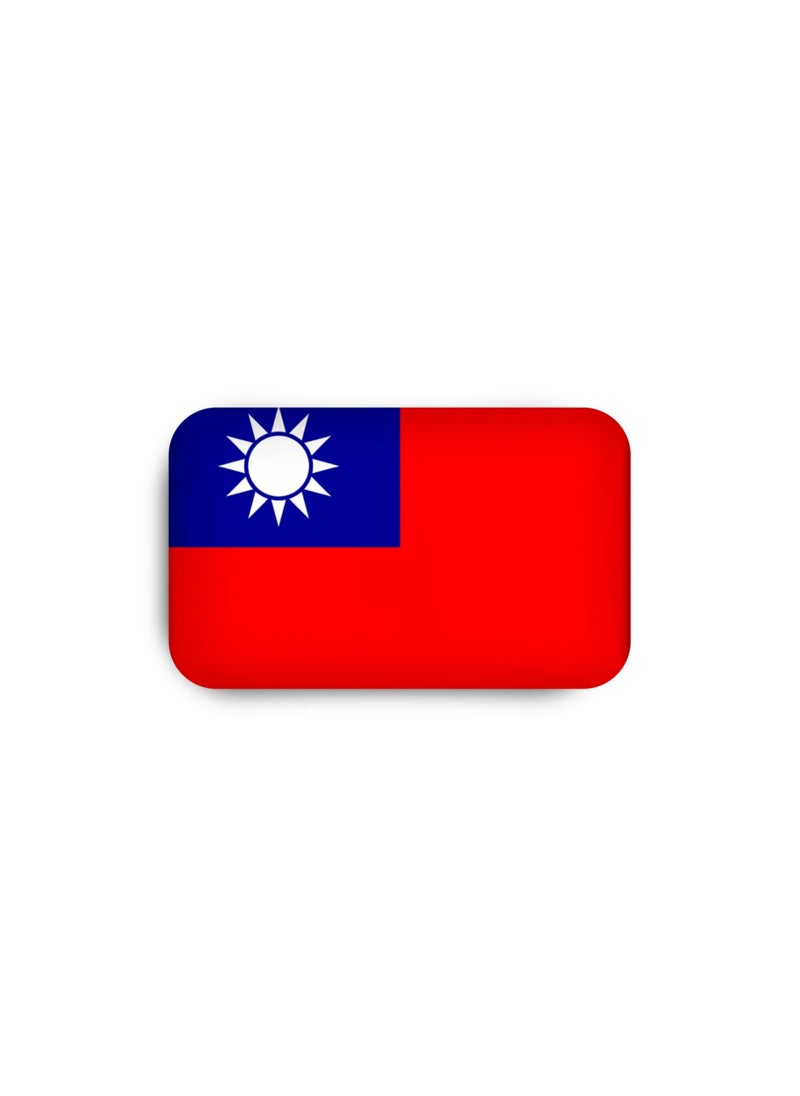 971MEDIA - Taiwan Flag Magnetic Badge - Image 1