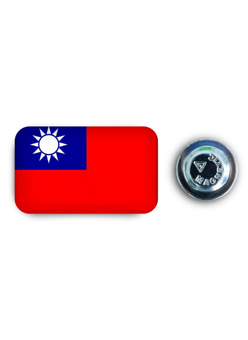 971MEDIA - Taiwan Flag Magnetic Badge - Image 1