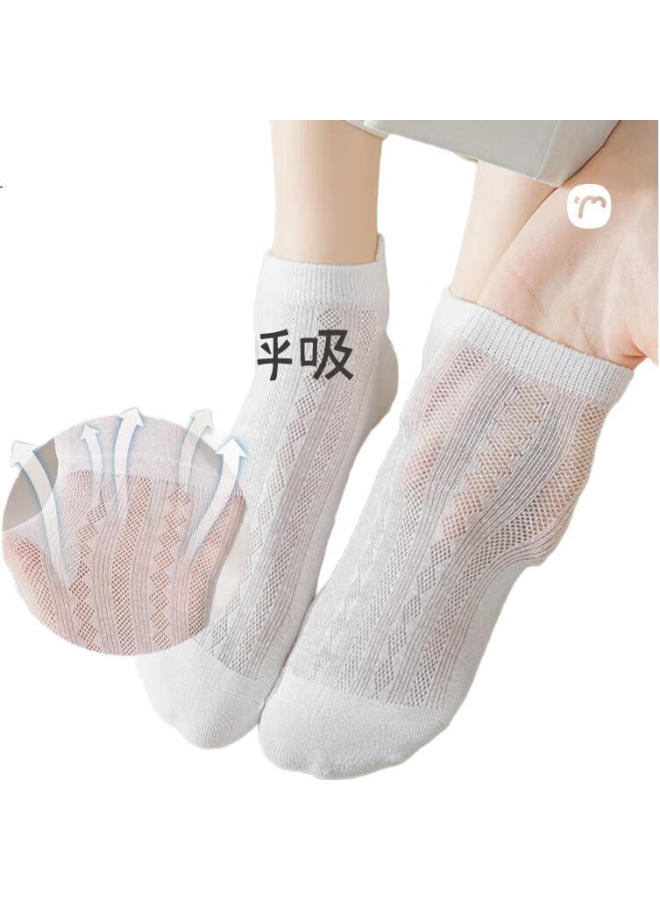 Yuzhaolin 8 Pairs Women'S Short Socks Thin Breathable Anti-Odor Low-Cut Cotton Invisible Boat Socks Non-Slip Heel - Image 1